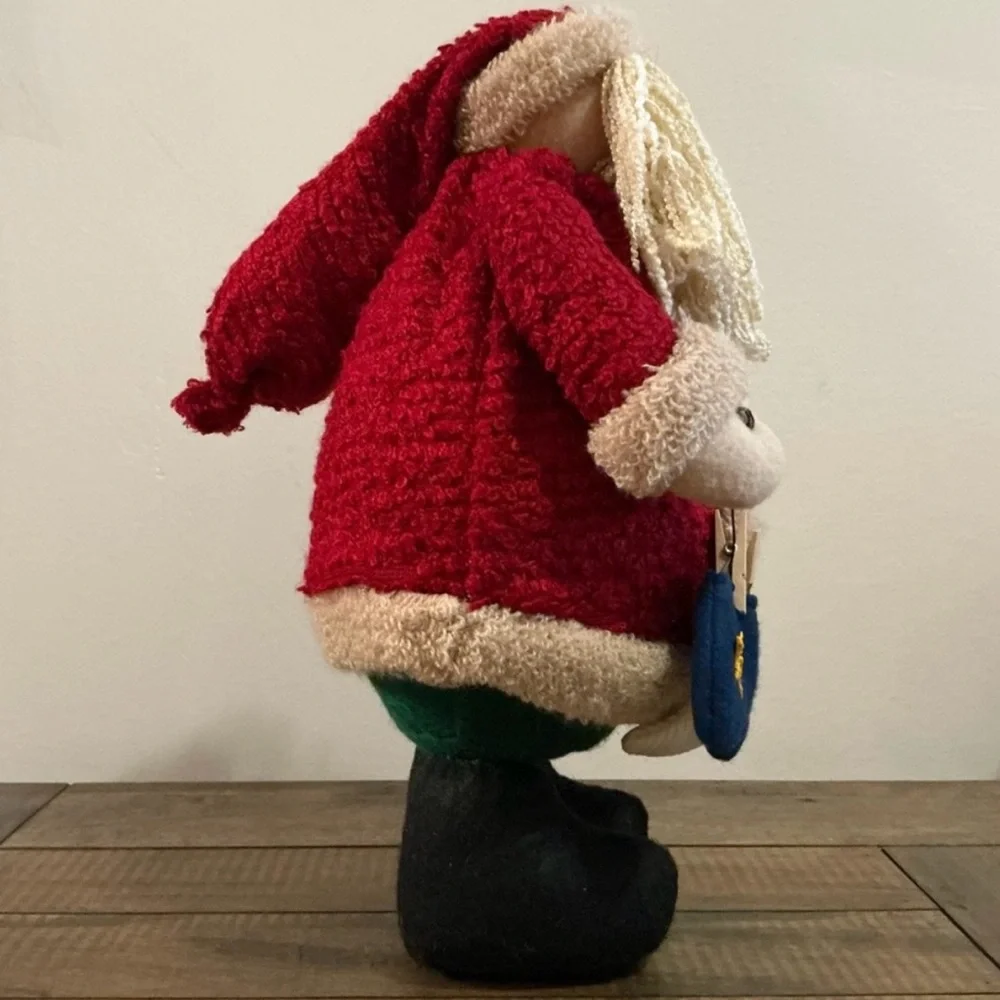 Vintage Santa Claus Figurine Doll 12” Tall Holiday Decor Rustic Folk Art